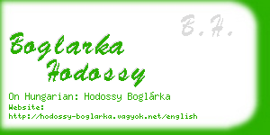 boglarka hodossy business card